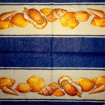 019 Muscheln - 3-lagig (blau) - Ihr
